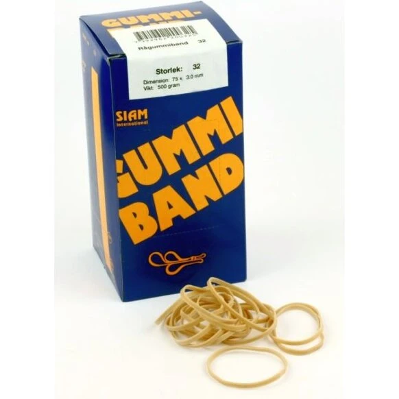 Siam Elastikker nr. 32 75×3,0 mm – æske 795 stk