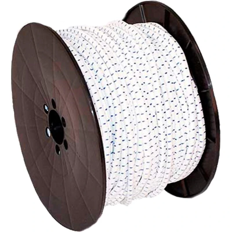 ROLIBA Elastikreb 8 mm x 50 m, hvid med blå nister