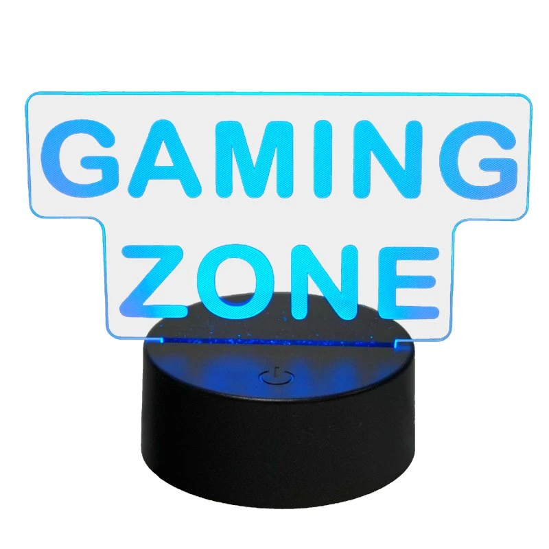 MECHARITE 3D LED-lampe Gaming Zone – USB, fjernbetjening, flerfarvet