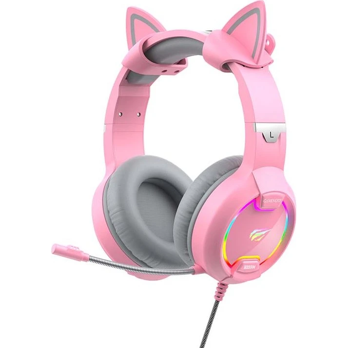 Havit GAMENOTE H2233D RGB gaming-headset - Pink