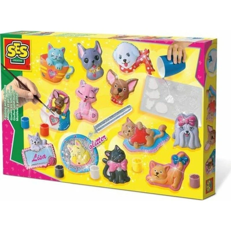 SES Creative Støbe- og malesæt – Katte og Hunde (5+ år)