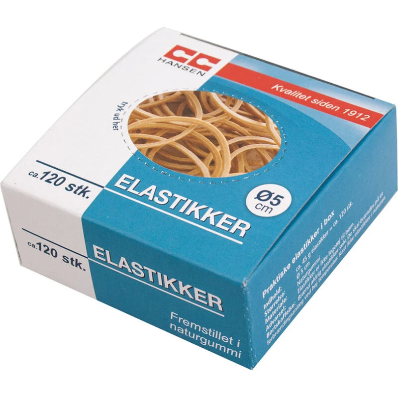 CC Hansen Elastikker, ca. 120 stk.