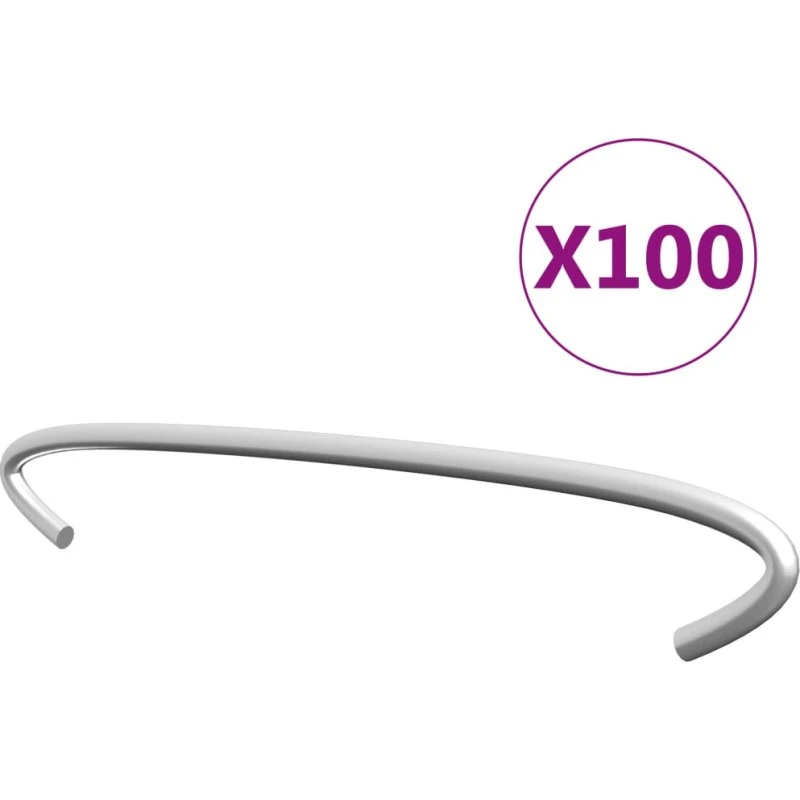 vidaXL Gabionkroge 100 stk galvaniseret stål 15 cm