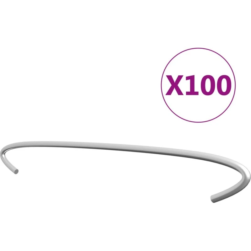 vidaXL gabionkroge 100 stk galvaniseret stål 50 cm