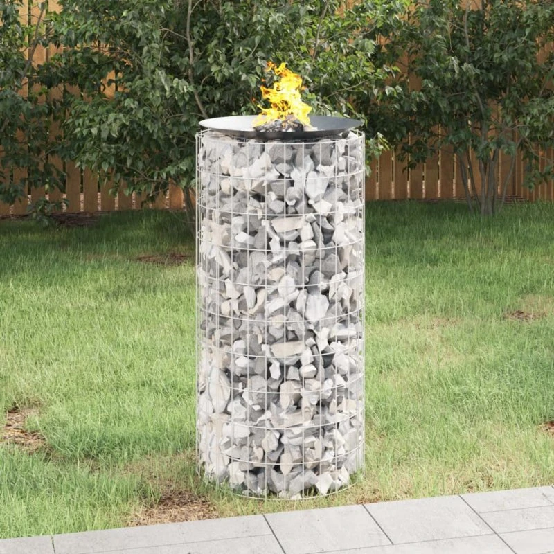 vidaXL gabion-bålkurv Ø 50 cm galvaniseret jern