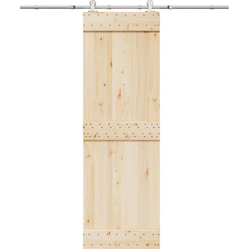 vidaXL hardwarekit til skydedør 183 cm, rustfrit stål/sølv