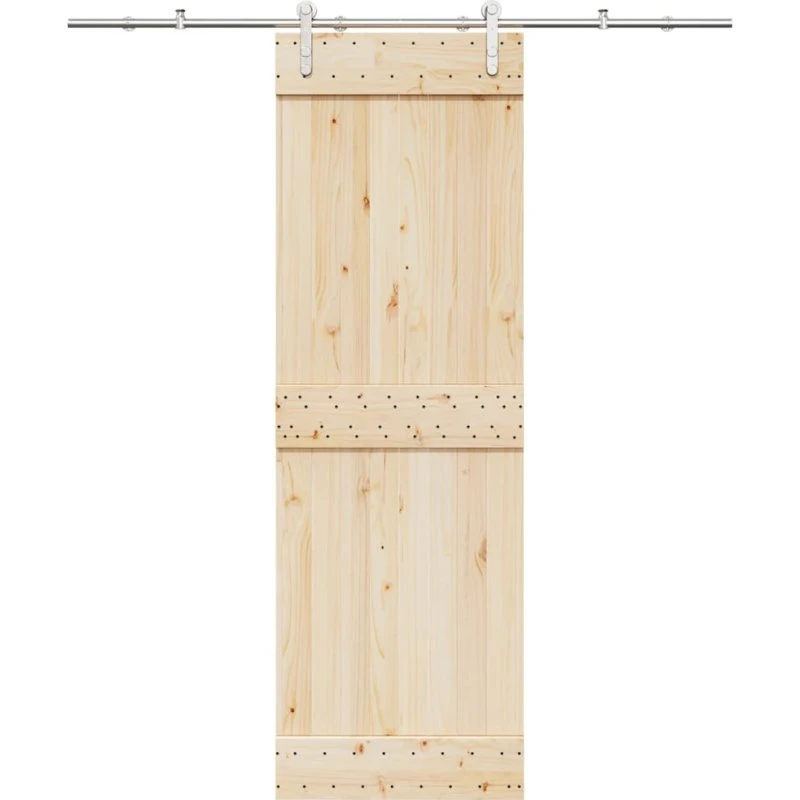 vidaXL hardwarekit til skydedør 183 cm, rustfrit stål (sølv)