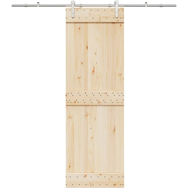 vidaXL skydedørshardware 200 cm rustfrit stål, sølv