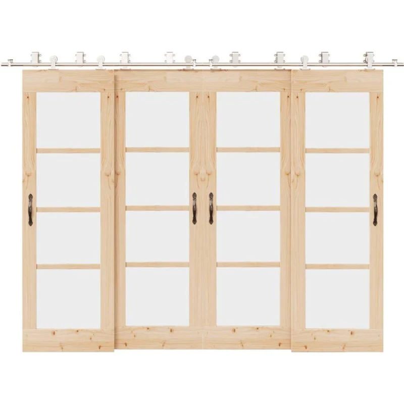 vidaXL hardwarekit til skydedør 366 cm, rustfrit stål (sølv)