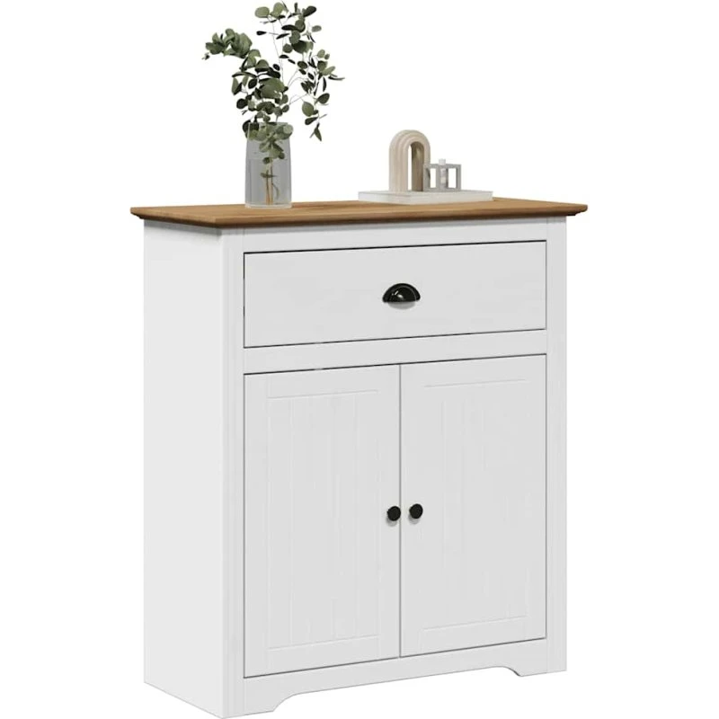 vidaXL gangskab BODO 80x35x90 cm hvid/brun