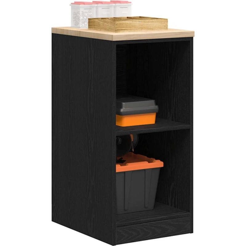 vidaXL Garageopbevaringsskab sort 40x51x85 cm i fyrretræ