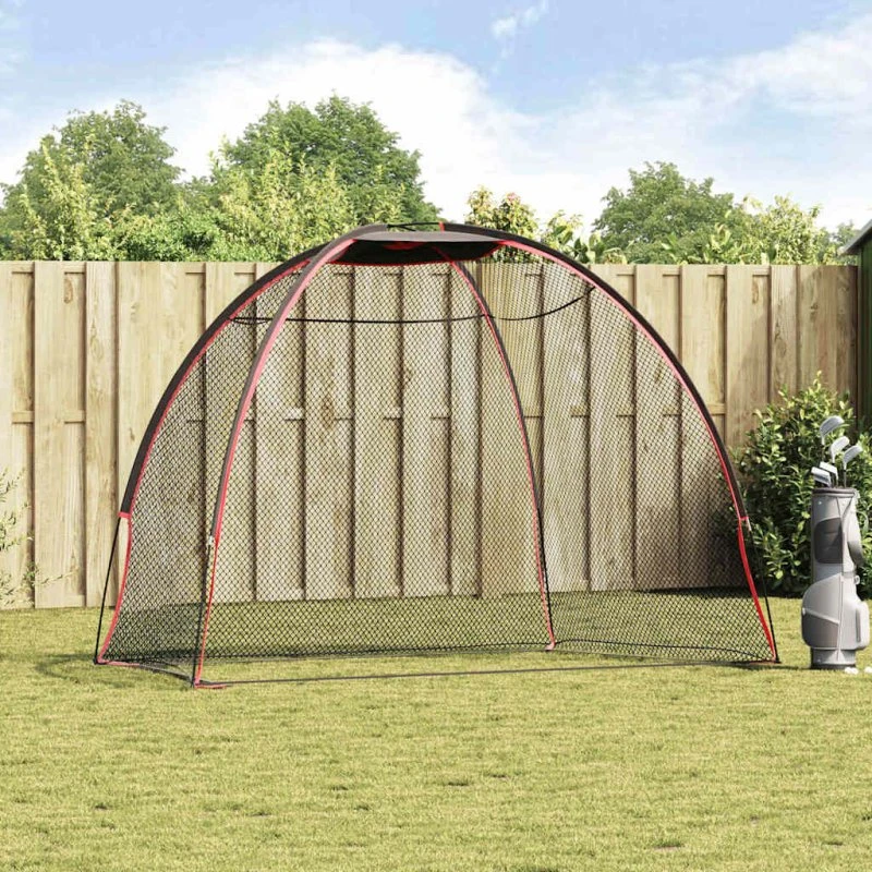 vidaXL Golf Træningshjælp Sort 314 x 150 x 206 cm Polyester