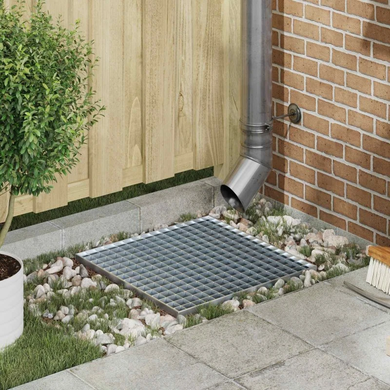 vidaXL Gitter sølv 50 x 50 x 2 cm varmgalvaniseret stål