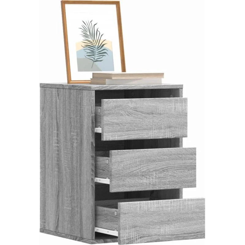 vidaXL hjørnekommode 40x41x58 cm i sonoma-eg (grå)