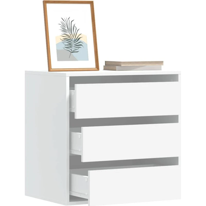 vidaXL kommode til hjørne 60x41x58 cm hvid (konstrueret træ)