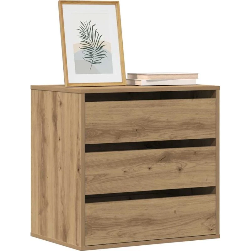 vidaXL hjørnekommode 60x41x58 cm i egetræsfarve