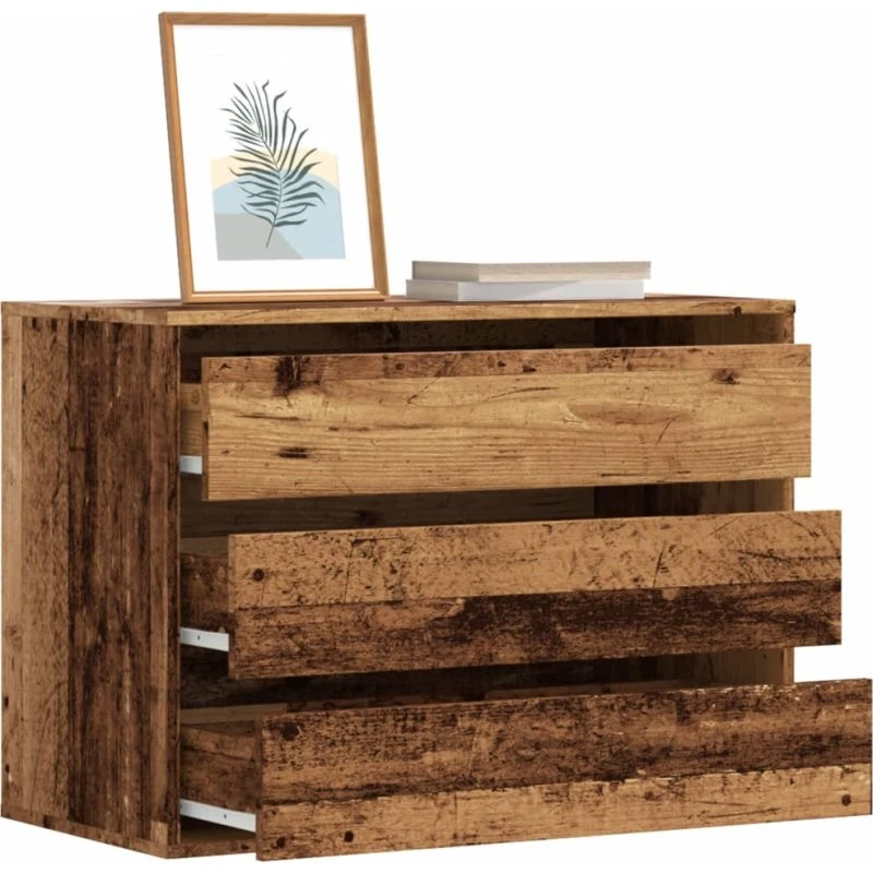 vidaXL hjørnekommode 80x41x58 cm i antikt konstrueret træ