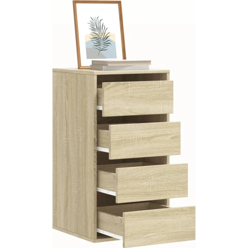 vidaXL hjørnekommode 40x41x76 cm sonoma-eg (konstrueret træ)