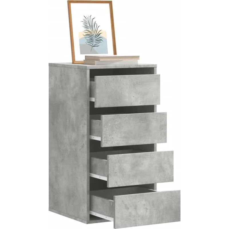 vidaXL hjørnekommode 40x41x76 cm konstrueret træ - betongrå