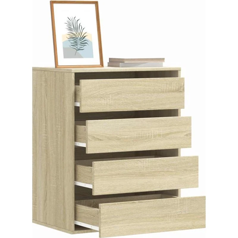 vidaXL kommode til hjørne 60x41x76 cm - sonoma-eg