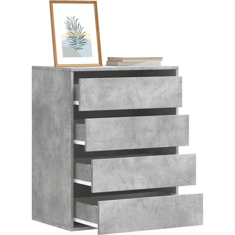 vidaXL kommode til hjørne 60x41x76 cm betongrå