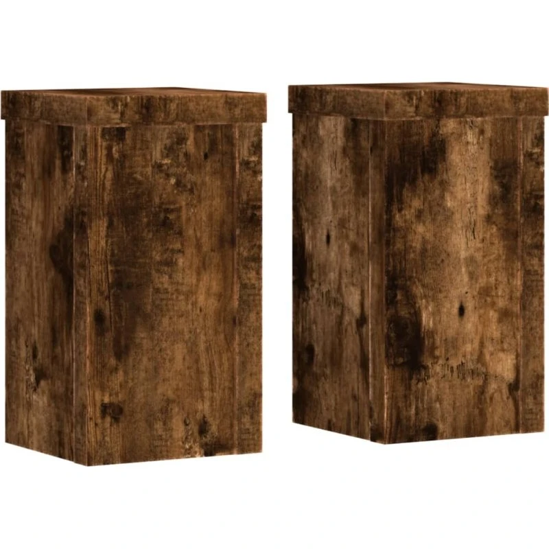 vidaXL plantestativer 2 stk. 10x10x18 cm – røget eg