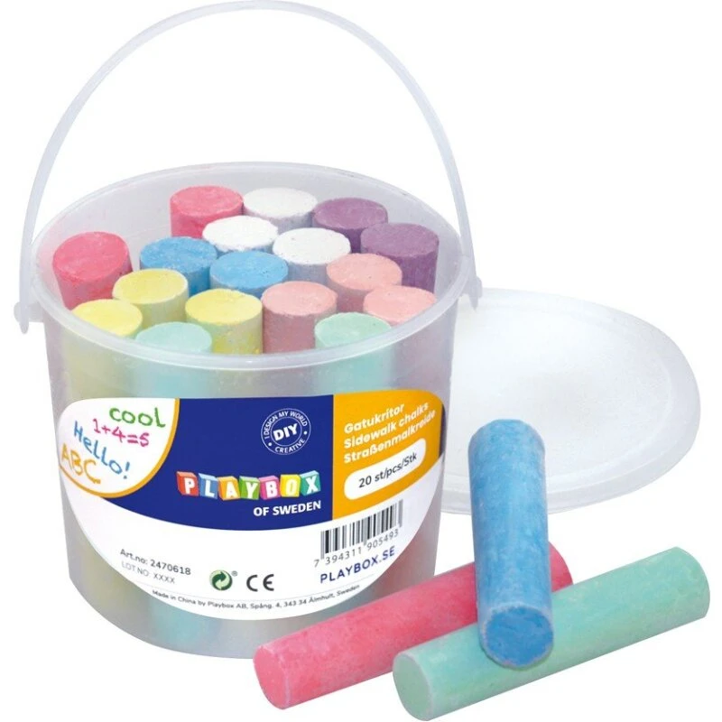 Playbox Gadekridt 20 stk