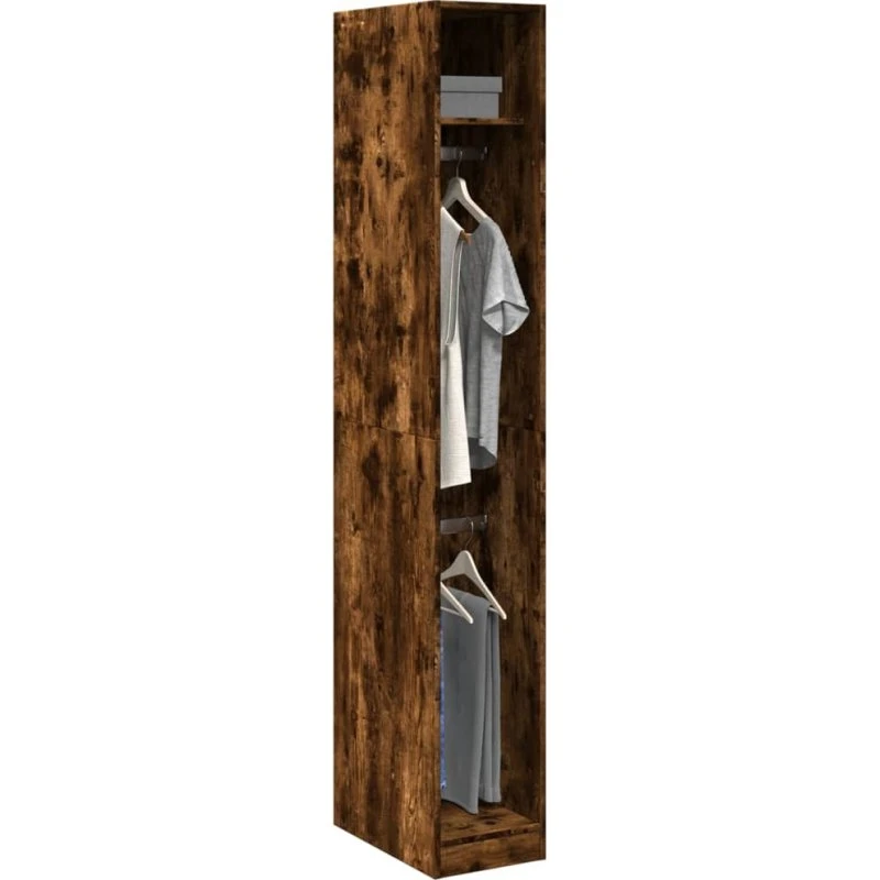 vidaXL klædeskab 30x50x200 cm - røget egetræsfarve
