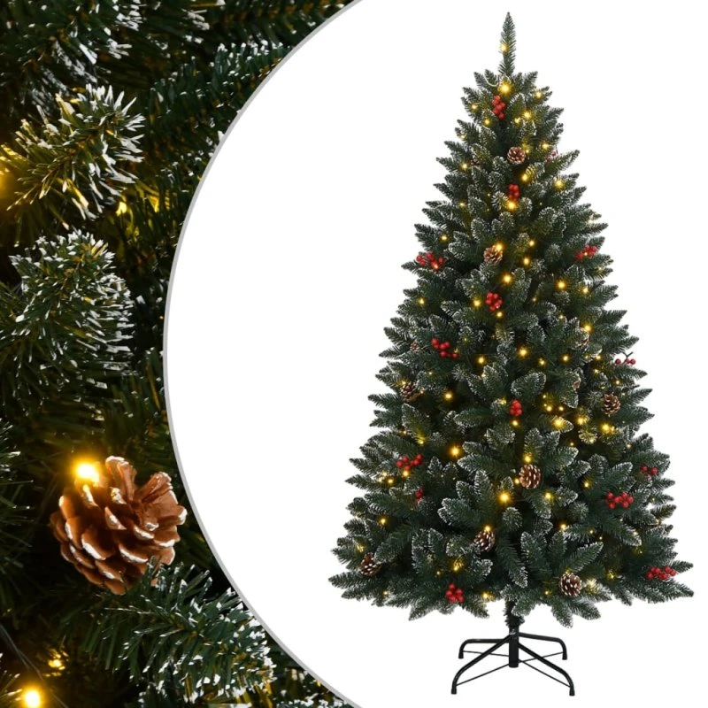 vidaXL kunstigt juletræ 180 cm med 300 LED-lys