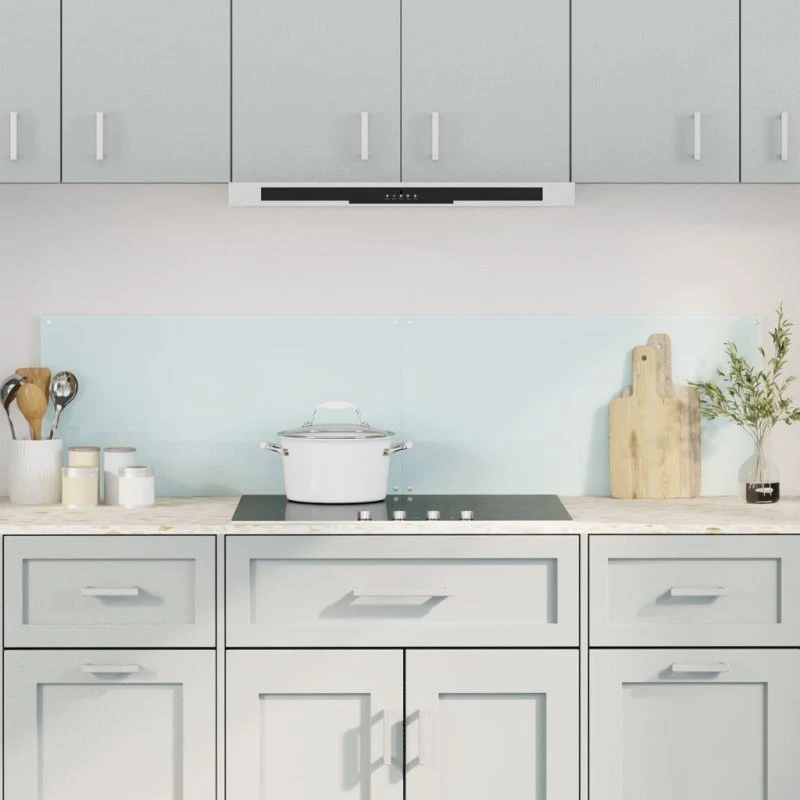 vidaXL stænkplader 2 stk. 80x50 cm hærdet glas hvid