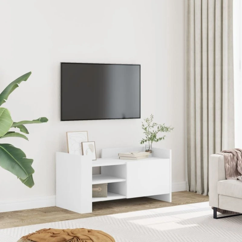 vidaXL TV-bord 80x35x40 cm konstrueret træ, hvid