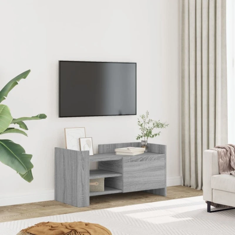 vidaXL TV-bord 80x35x40 cm konstrueret træ - Grå Sonoma-eg