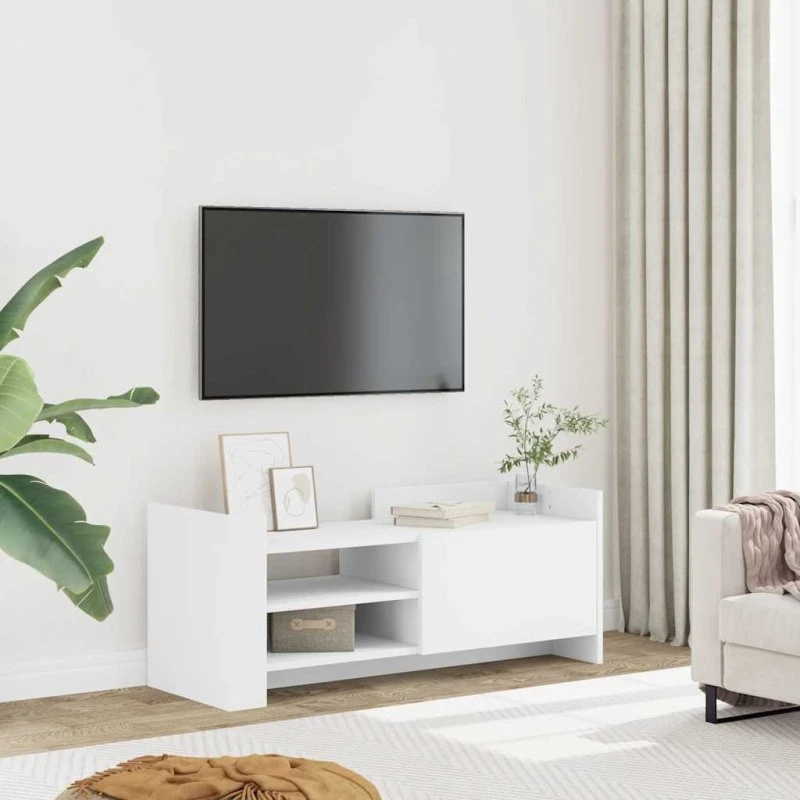 vidaXL TV-bord 100x35x40 cm konstrueret træ hvid