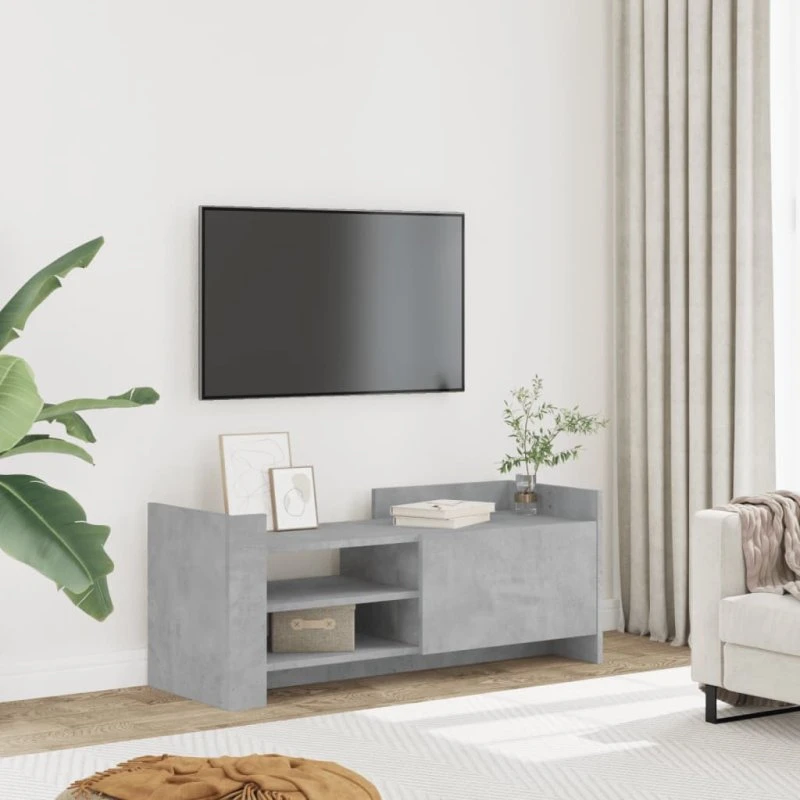 vidaXL tv-bord 100x35x40 cm konstrueret træ, betongrå