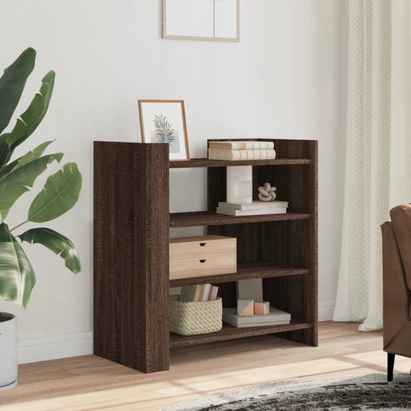 vidaXL skænk 73,5x35x75 cm konstrueret træ brun egetræs