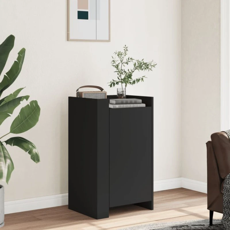 vidaXL skænk 45x35x75 cm konstrueret træ, sort