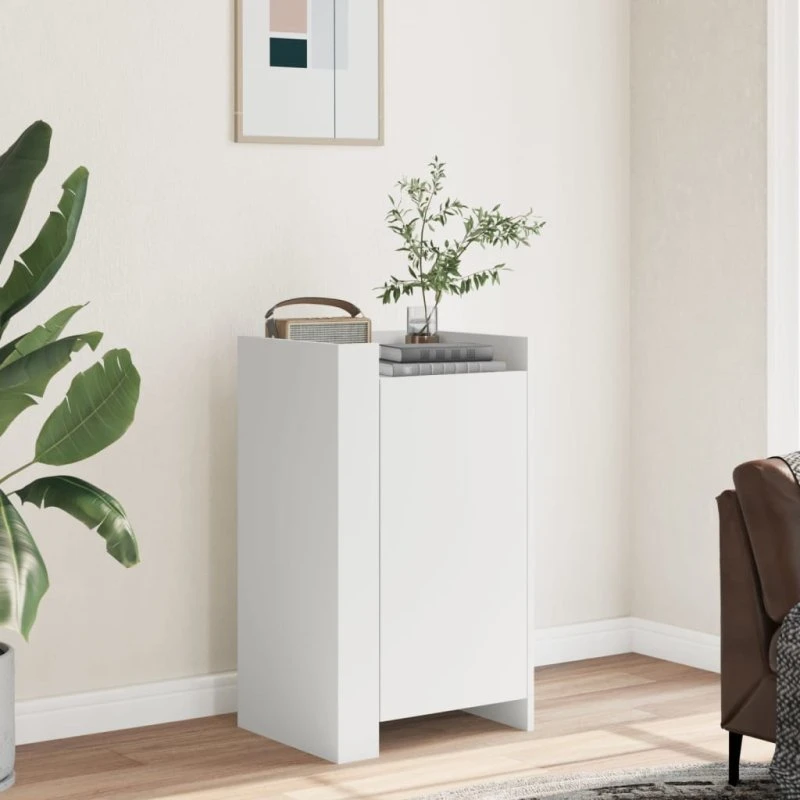 vidaXL skænk 45x35x75 cm konstrueret træ, hvid