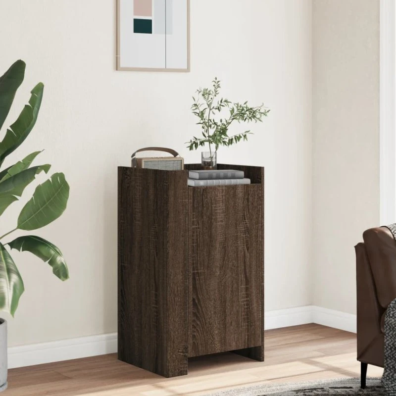 vidaXL skænk 45x35x75 cm konstrueret træ brun egetræsfarve