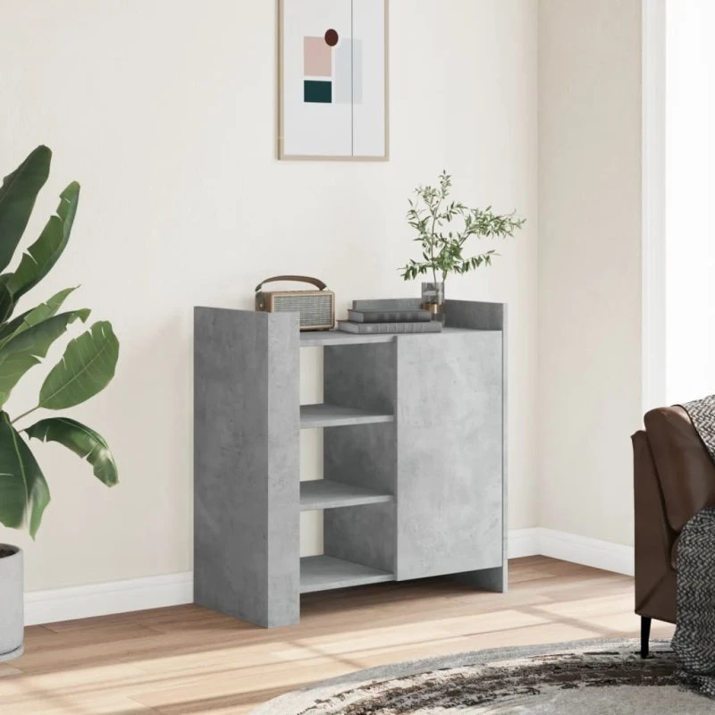 vidaXL skænk 73,5x35x75 cm i konstrueret træ, betongrå