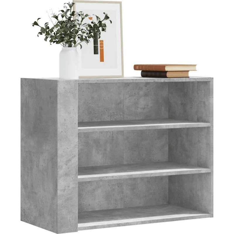 vidaXL vægskab 75x35x60 cm konstrueret træ – betongrå