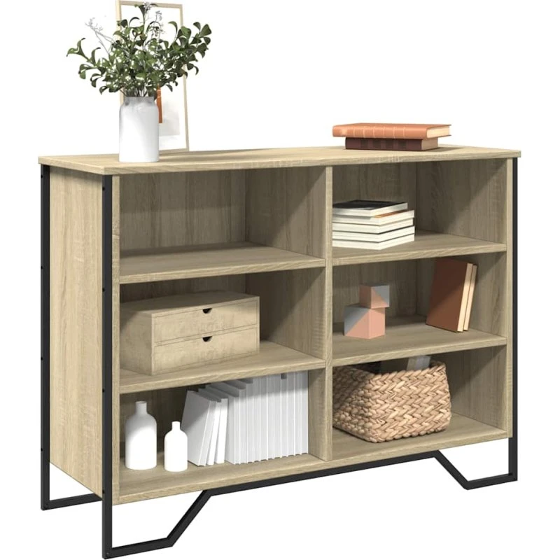 vidaXL skænk 101x35,5x74,5 cm Sonoma-eg, konstrueret træ