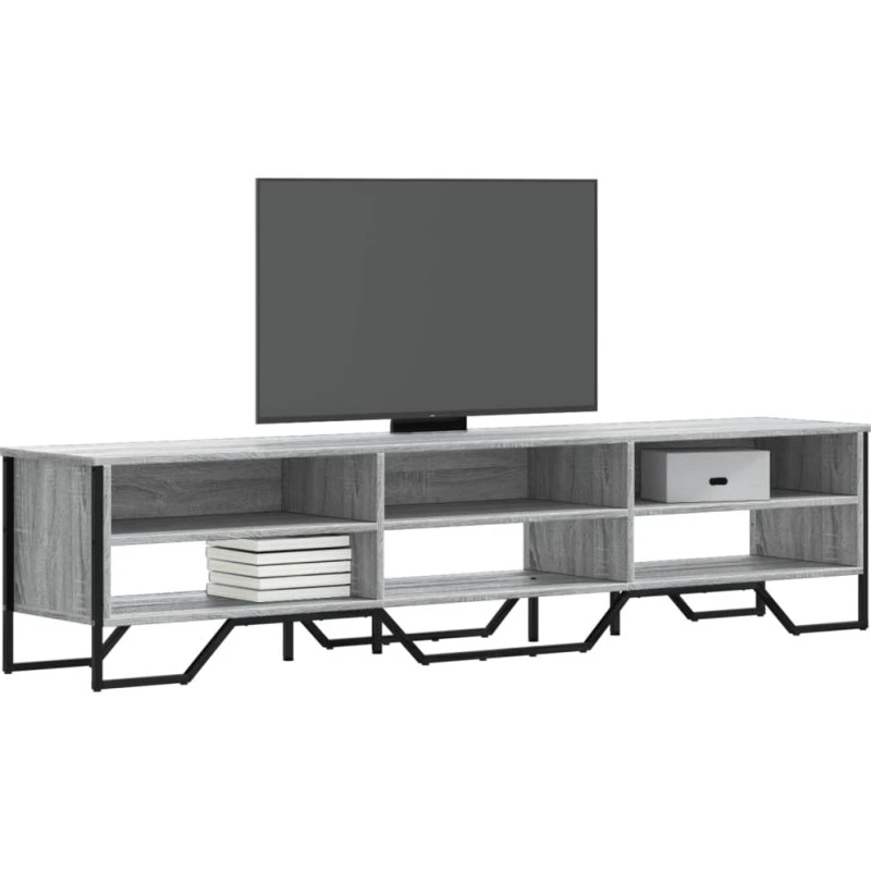 vidaXL TV-bord 180x34x41 cm konstrueret træ, grå Sonoma-eg