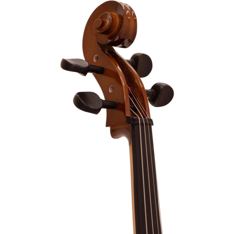 DIMAVERY Cello 4/4 i mørkbrun højglans med taske