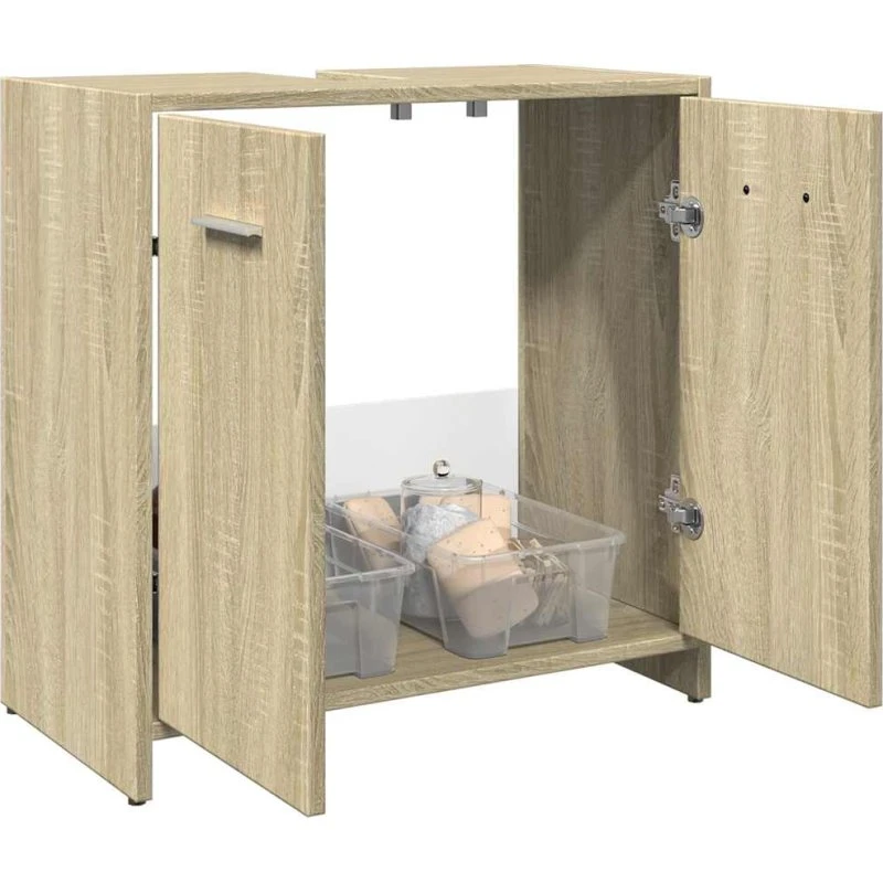 vidaXL underskab til håndvask 60x33x60 cm Sonoma-eg
