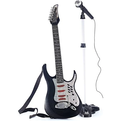 Jam Academy elektrisk guitar med mikrofon og stand (fra 3 år)