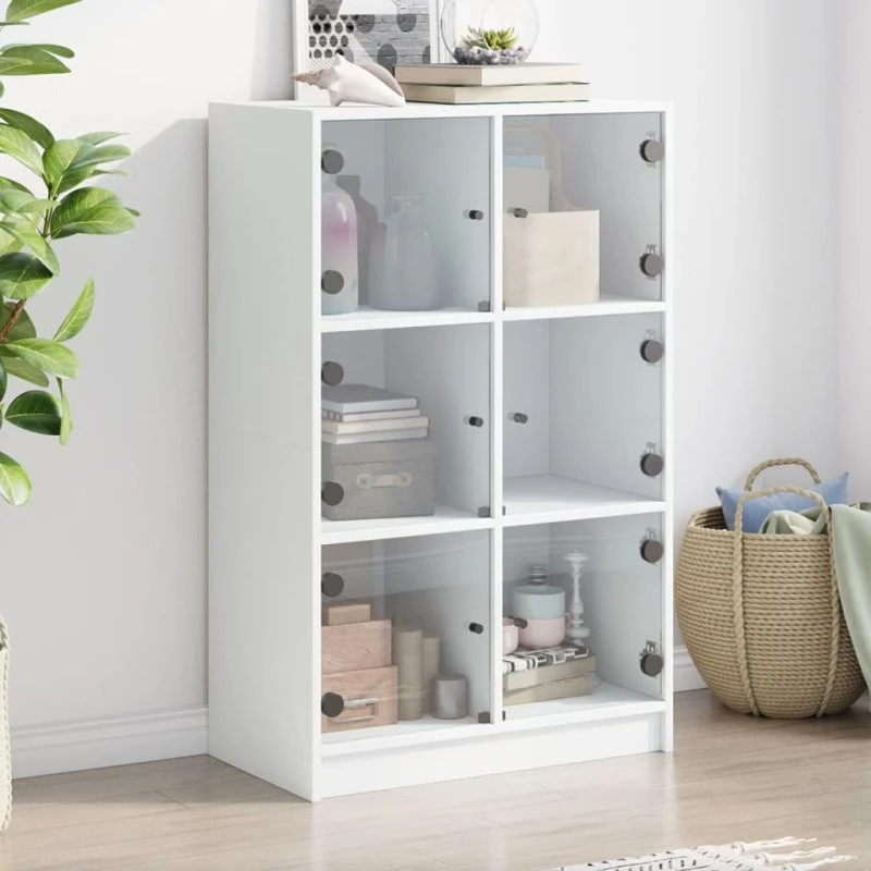 vidaXL skab med låger 68x37x109 cm hvid