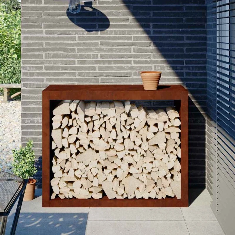 vidaXL Brændereol 100x40x80 cm, vejrbestandigt stål