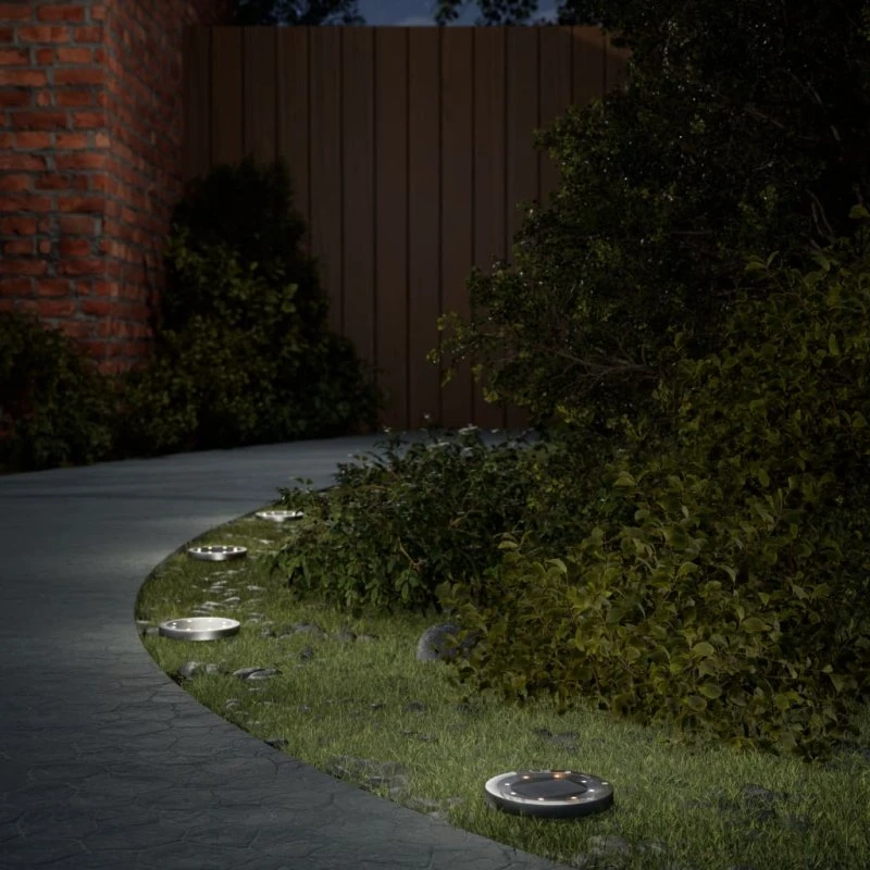 vidaXL solcellelamper med jordspyd 4 stk, varmt hvidt lys