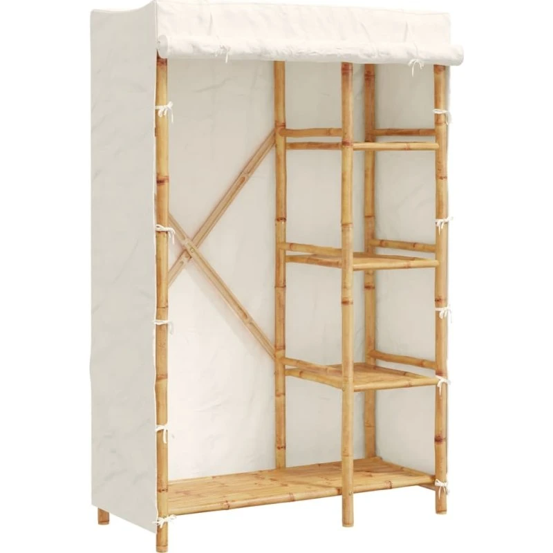 vidaXL klædeskab 110x45x170 cm i bambus