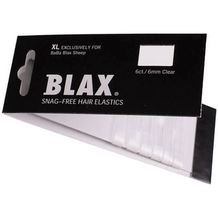 BLAX XL Clear hårelastikker 6 mm – 6 stk
